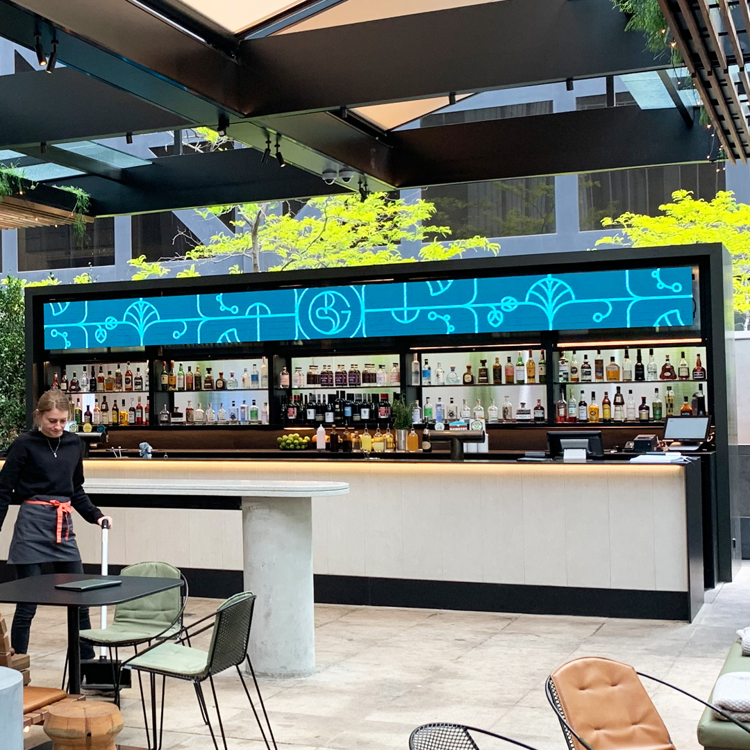 LED digital signage for RACV Bourke St green screen