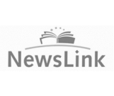 Newslink digital signage branding in retail space.