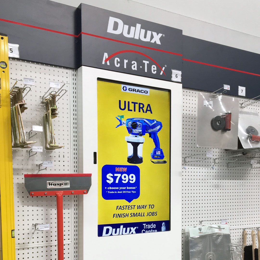 JDS Dulux Shelf Screen Digital Signage