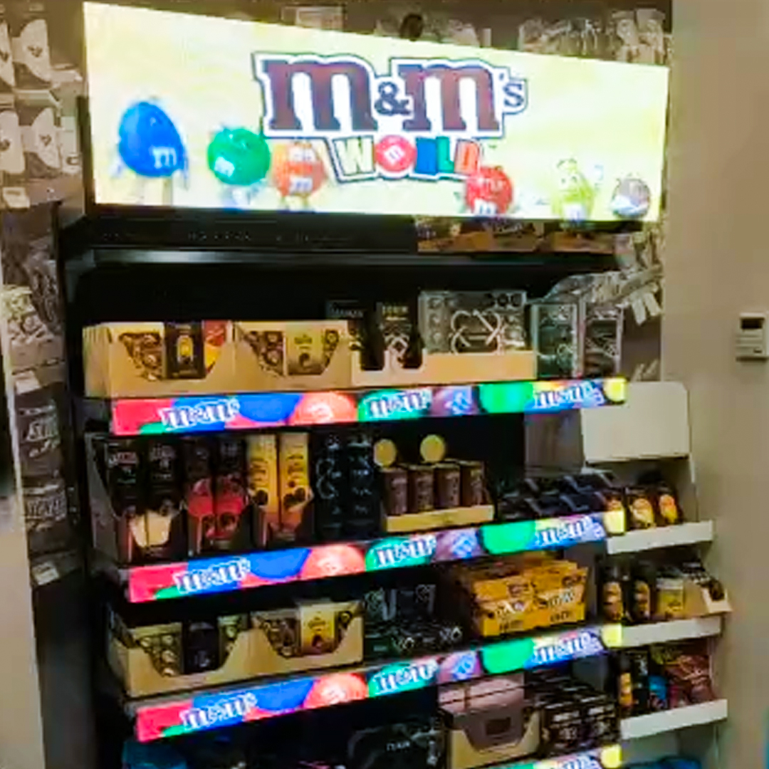 JDS LED Shelf Strips M and Ms Digital Signage
