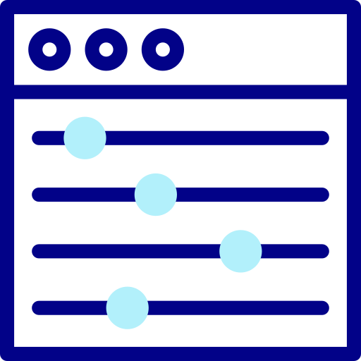 Option icon representing selection or customization.