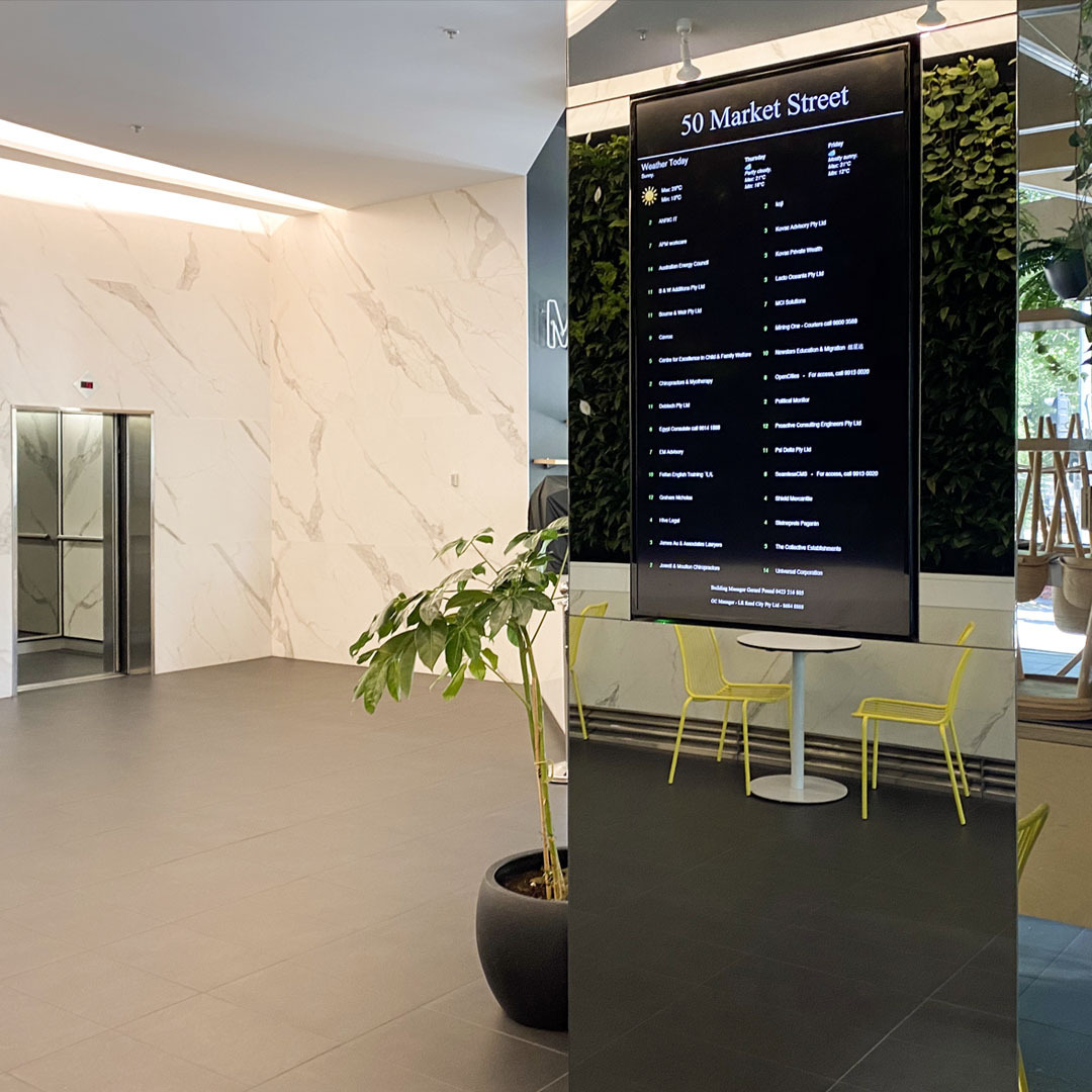 JDS 50 Market Street Digital Directory Boards