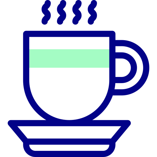 Coffee cup icon representing café digital signage.
