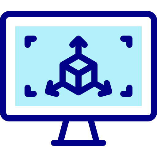 Monitor icon representing digital display solutions.