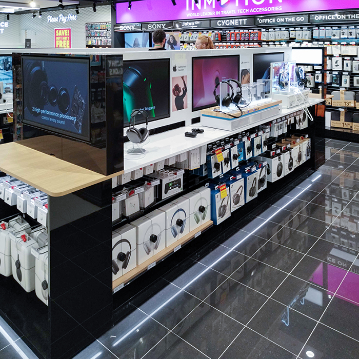 JDS WHSmith Inmotion Mel LCD Shelf displays