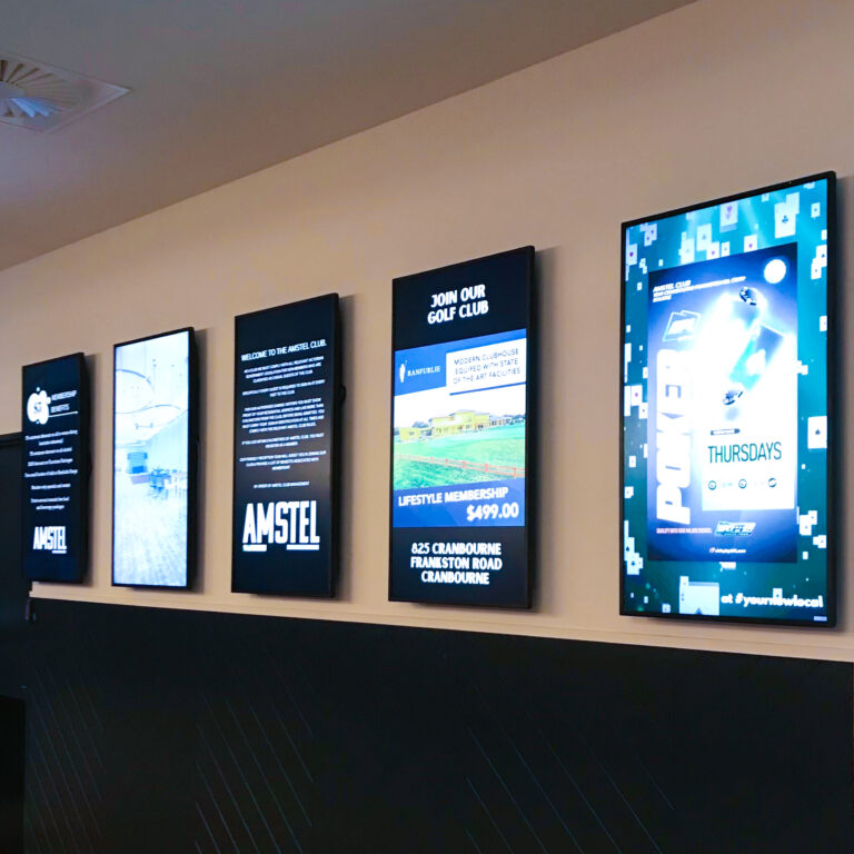 Digital screens LED signage boards wall mounted club